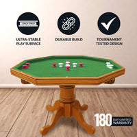 Kingston Oak 3-In-1 Poker Table