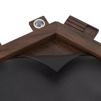 Wood Poker Table Convertible Gaming/Dining Table for 4-6 People with Removable Top, 6-Cup Holders