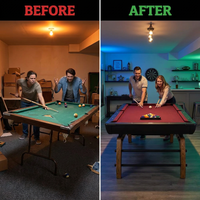 Edgewood 84 In. Pool Table with Accessories — Before & After