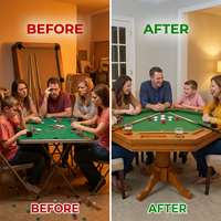 Kingston Oak 3-In-1 Poker Table — Before & After