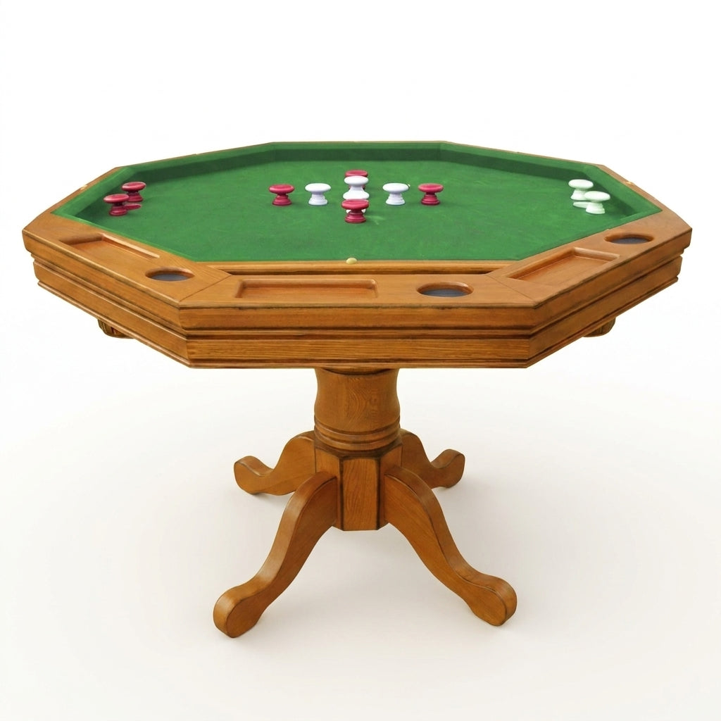 Kingston Oak 3-In-1 Poker Table — Studio Shot