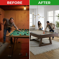 The Aiden 8' Pool Table — Before & After