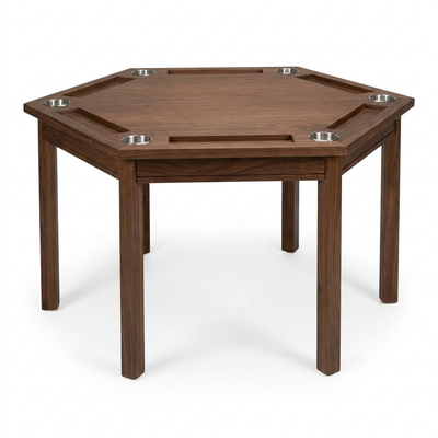 Convertible Poker Table Designed for Dual Purpose Gaming, Removable Dining Top, 6 Cup Holders, 4-6 Players