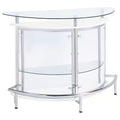 White, Chrome and Clear Home Bar Unit with Acrylic Front
