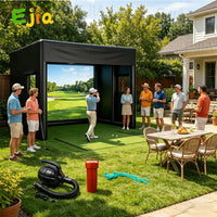 Portable Inflatable Golf Simulator Large 10X13X10 FT Indoor/Outdoor Golf Simulator Tent with Projection Screen All Skill Levels