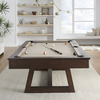 Professional Pool Table Crafted for Tournament Play, 1-Inch Slate Bed, Solid Wood Frame, Regulation Size